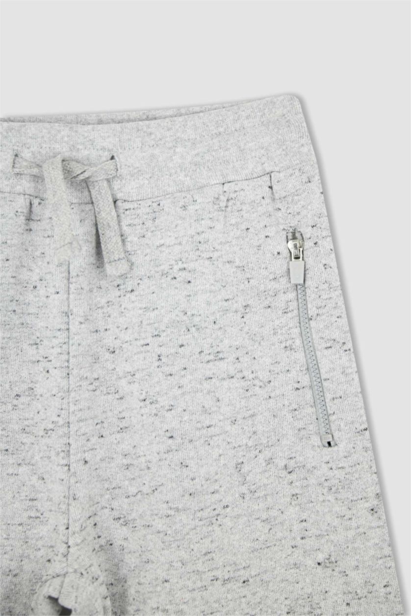 BOYS & TEENS Grey Melange Regular Fit Trousers