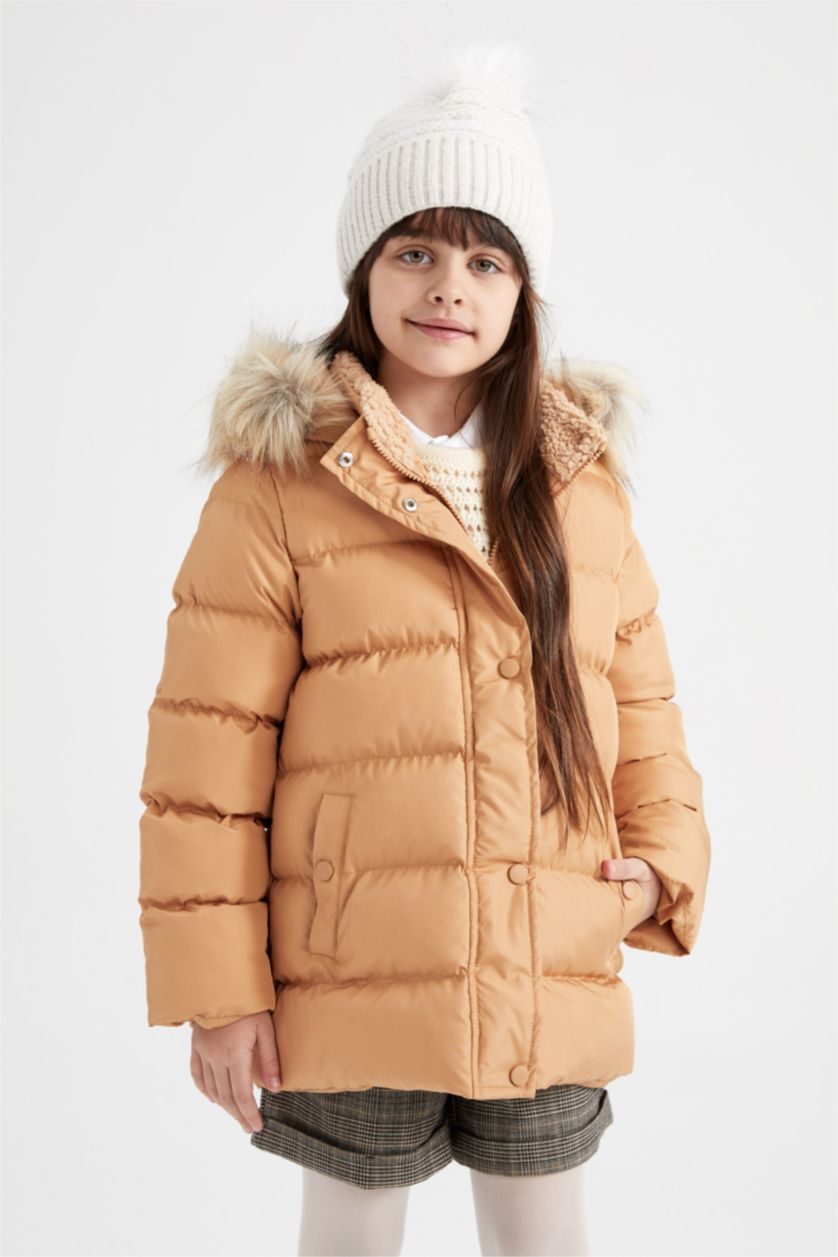 Дівчачий Верблюжа шерсть Парка стандартного крою для дівчаток