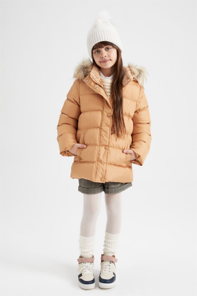 Дівчачий Верблюжа шерсть Парка стандартного крою для дівчаток