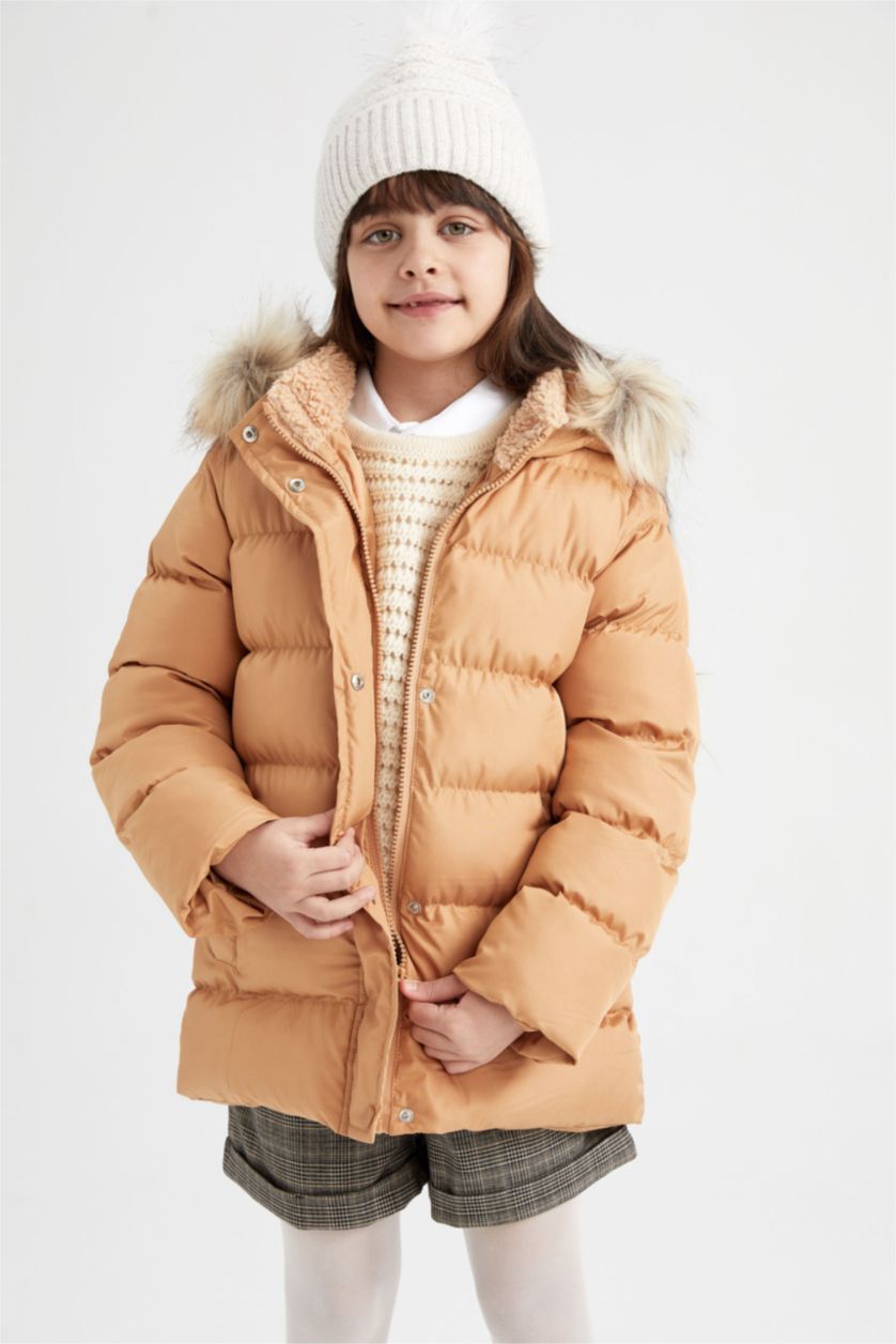 Дівчачий Верблюжа шерсть Парка стандартного крою для дівчаток