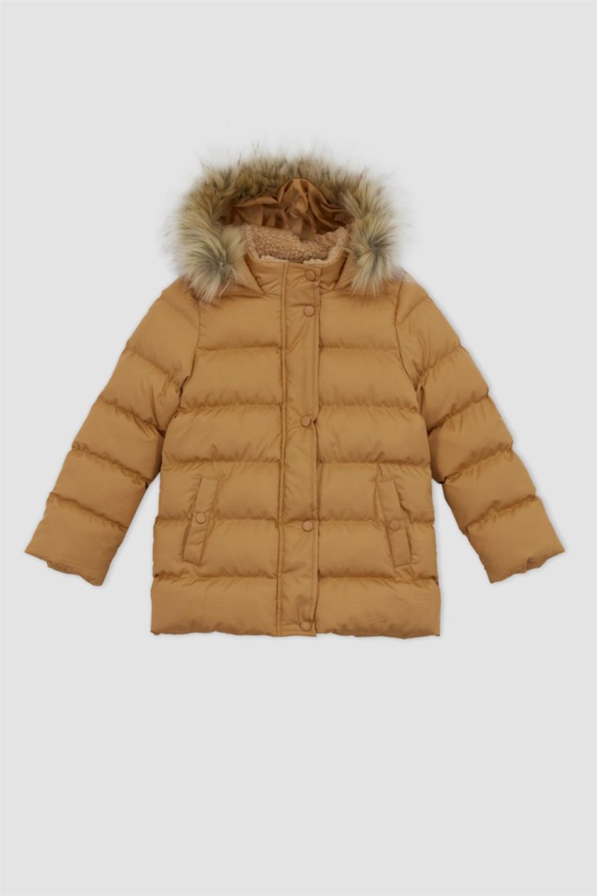 Дівчачий Верблюжа шерсть Парка стандартного крою для дівчаток