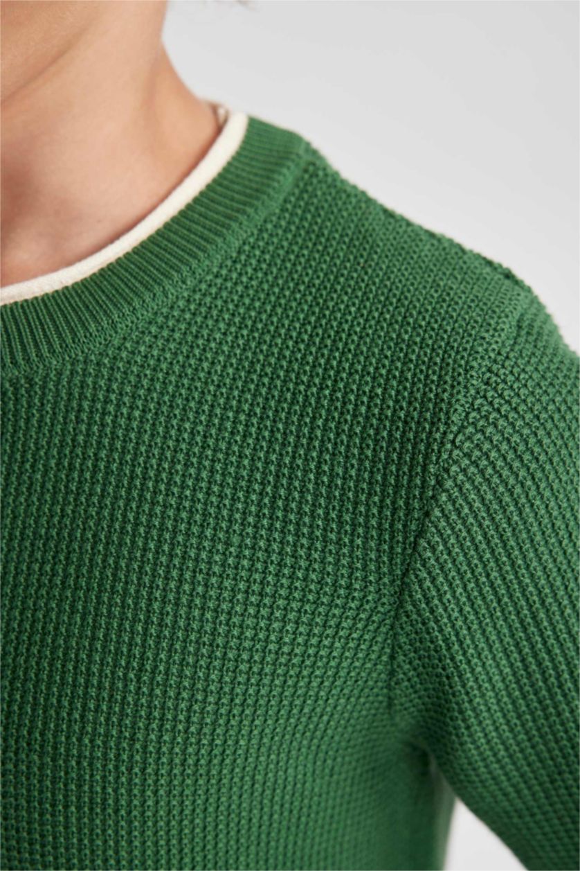 Мальчики и подростки Хаки Свитер с круглым вырезом для мальчиков