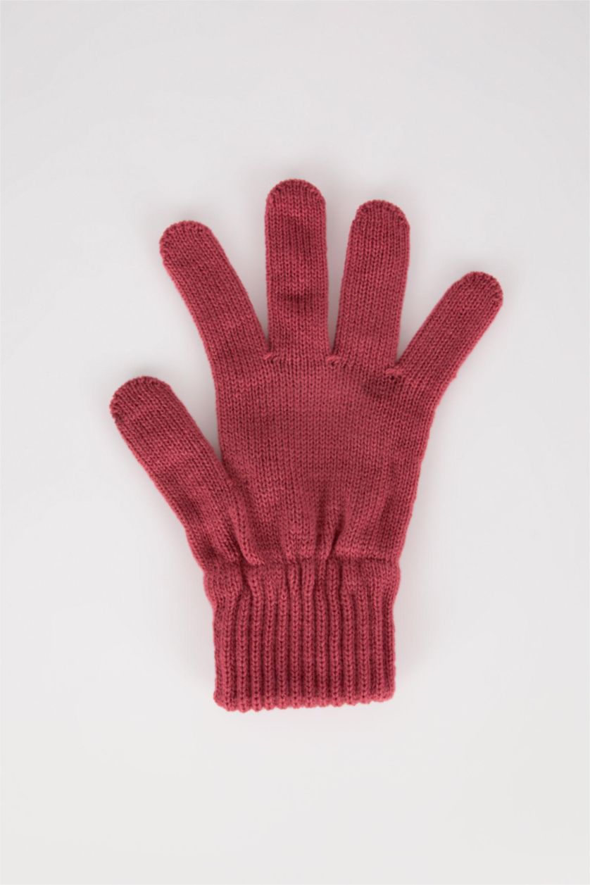 FEMME Bordeaux Gants De Tricot Femme