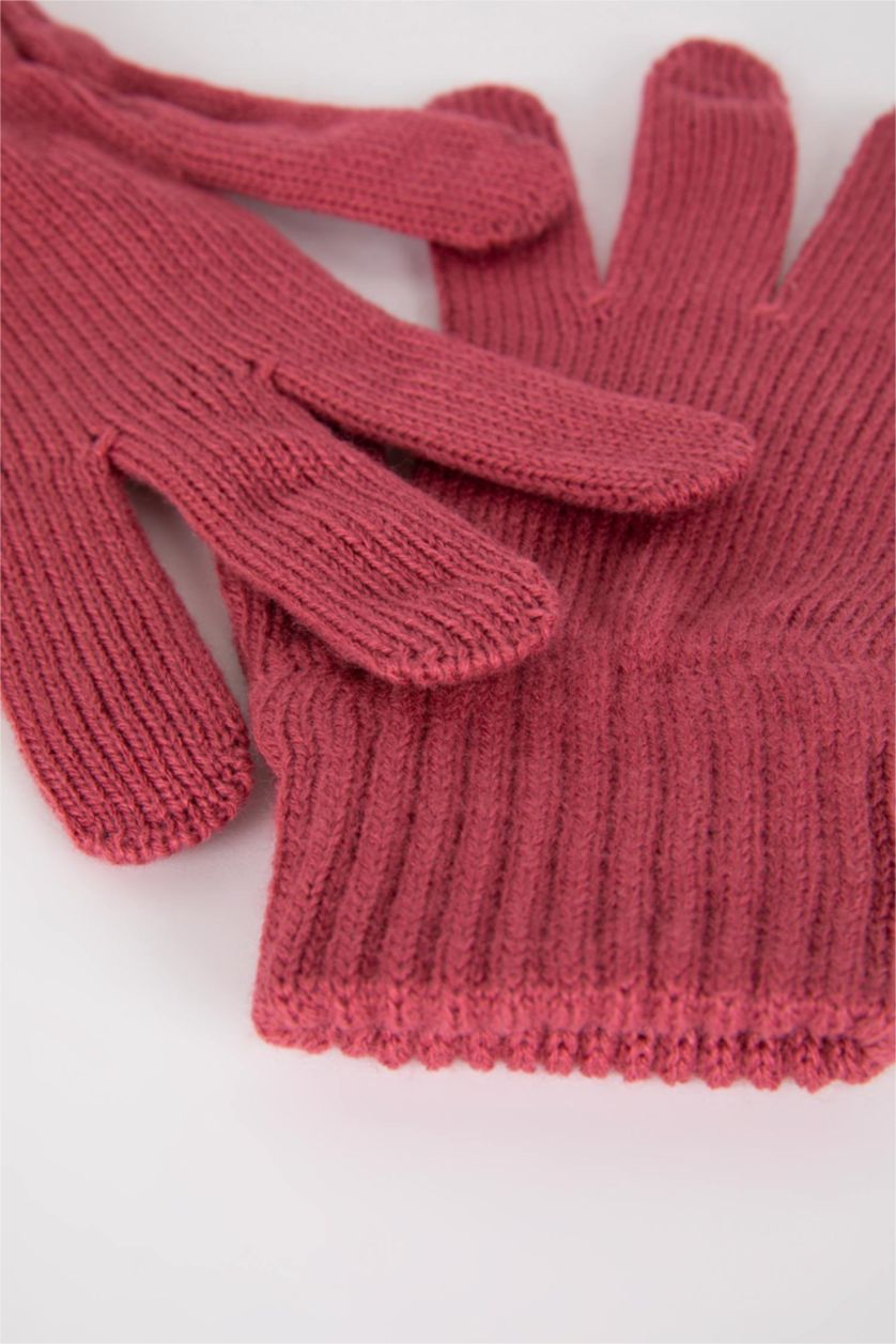 FEMME Bordeaux Gants De Tricot Femme