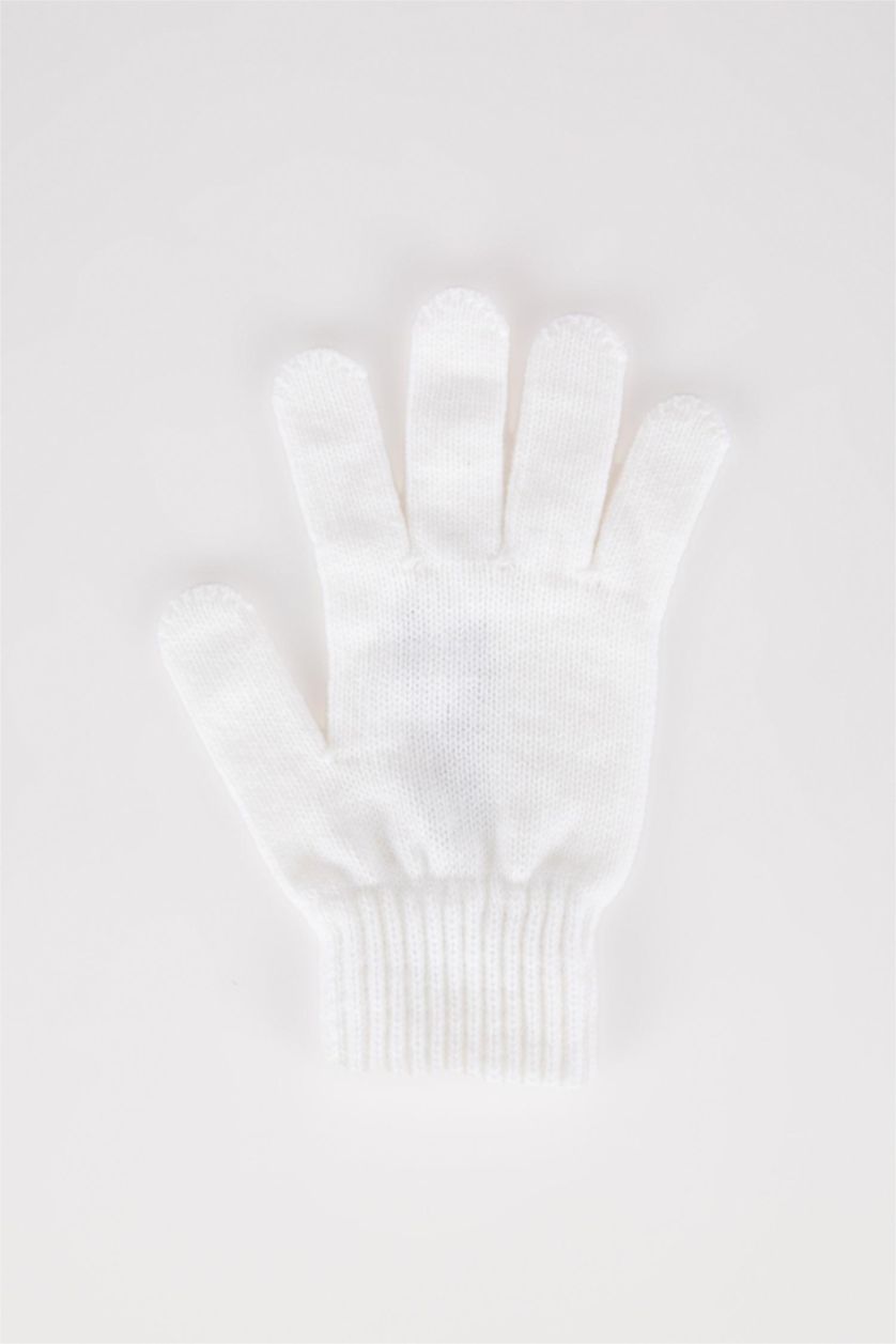 Kadın Ekru Kadın Triko Eldiven