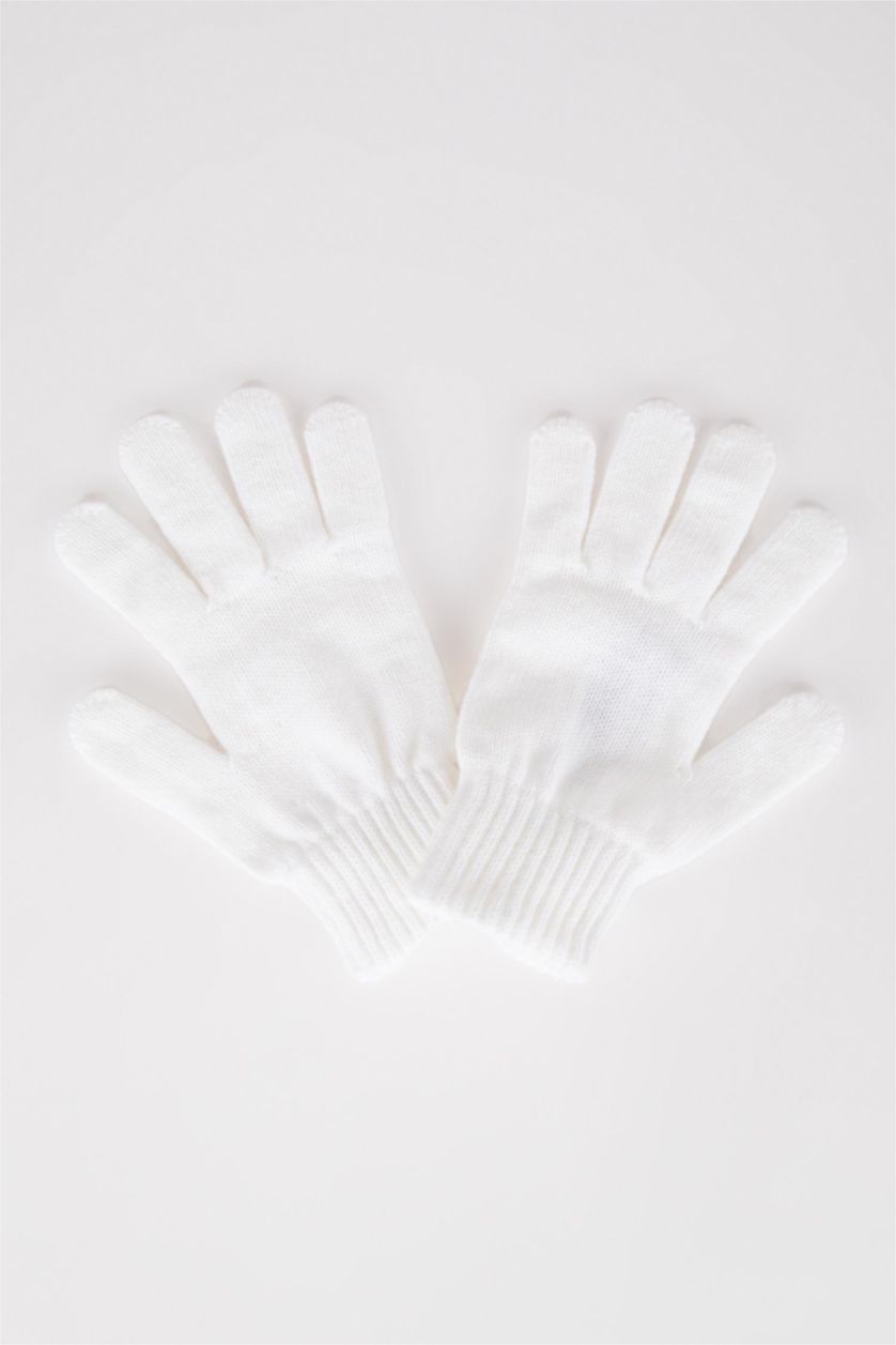 Kadın Ekru Kadın Triko Eldiven