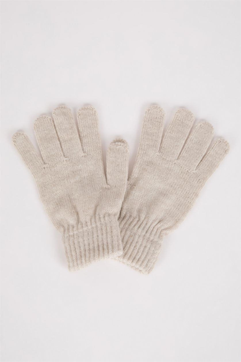 WOMAN Beige Woman Gloves