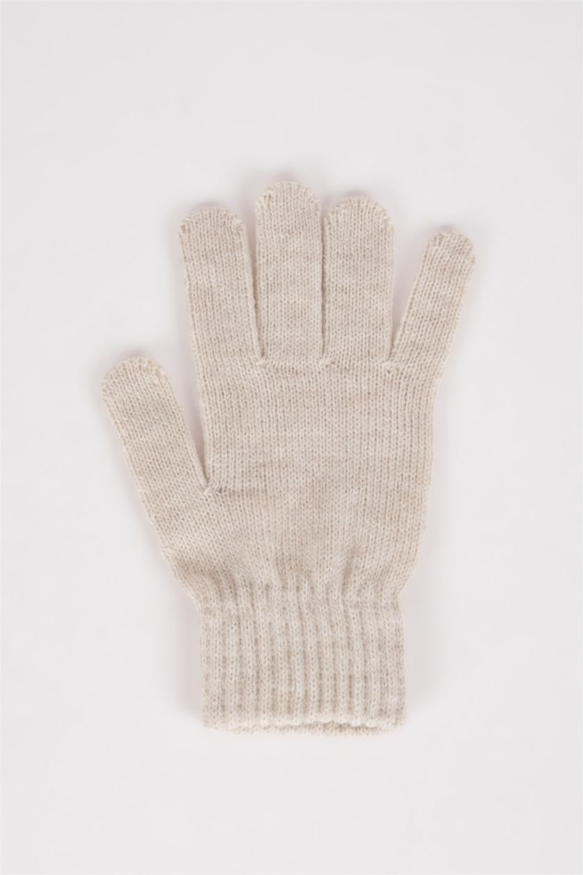 WOMAN Beige Woman Gloves