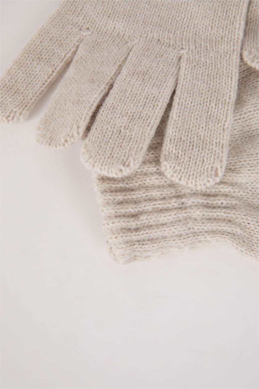 WOMAN Beige Woman Gloves