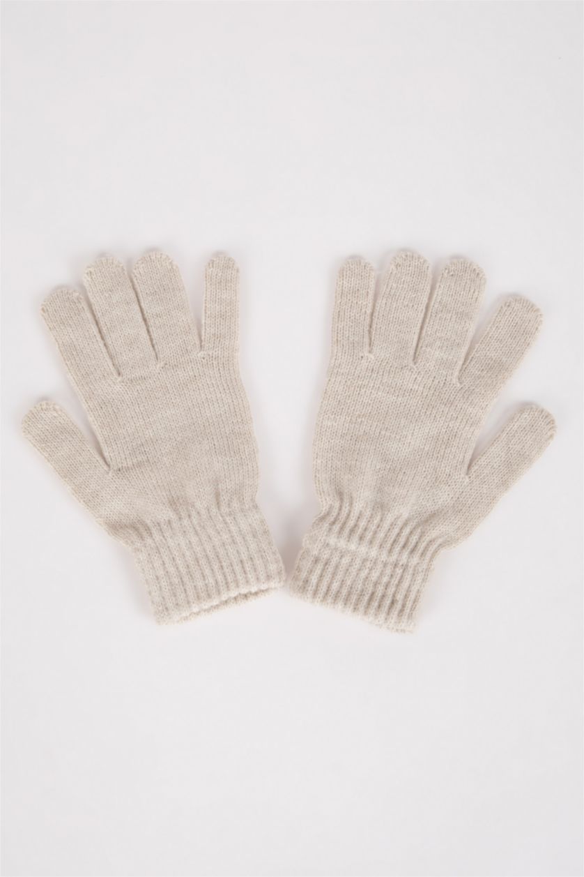 WOMAN Beige Woman Gloves