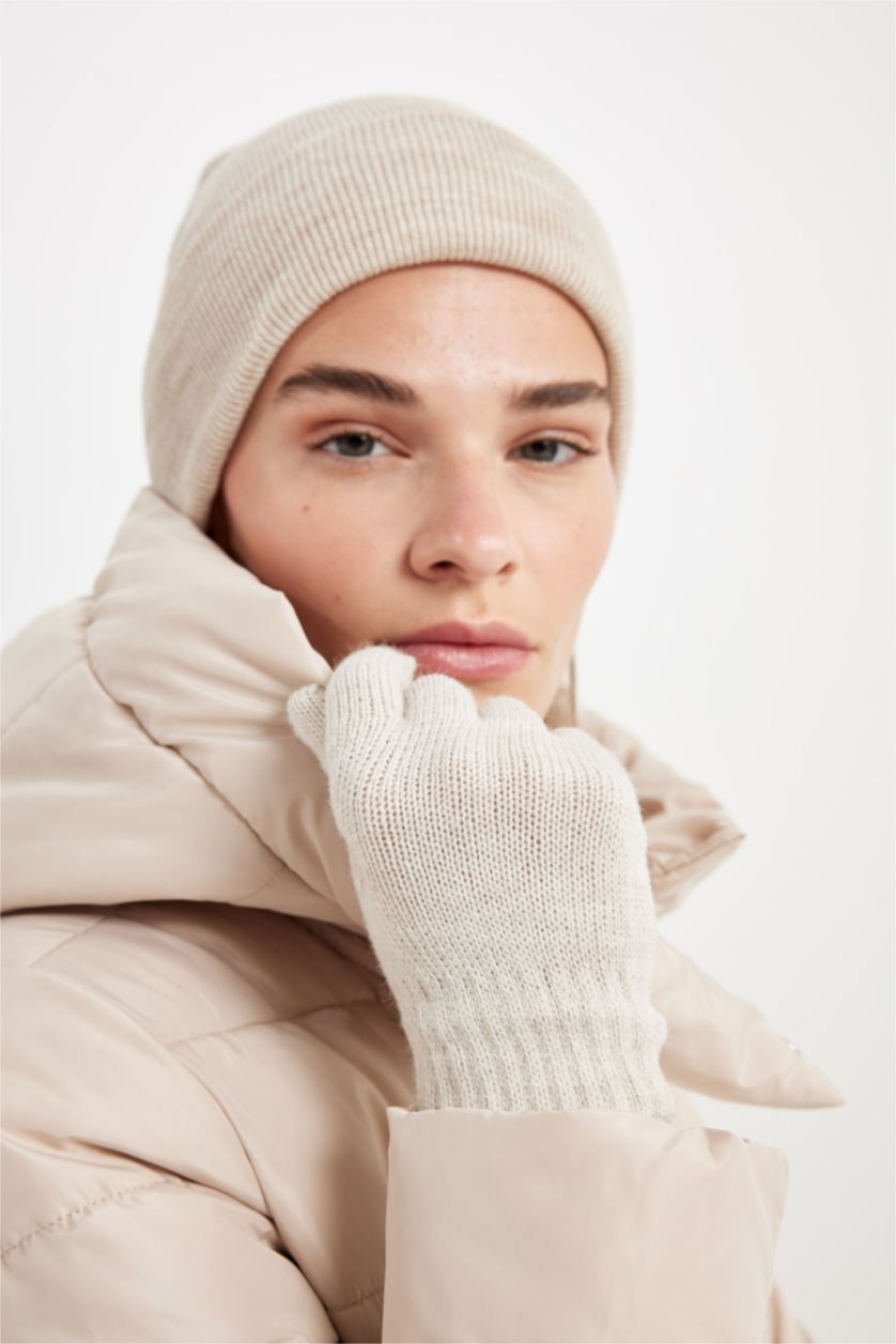 WOMAN Beige Woman Gloves