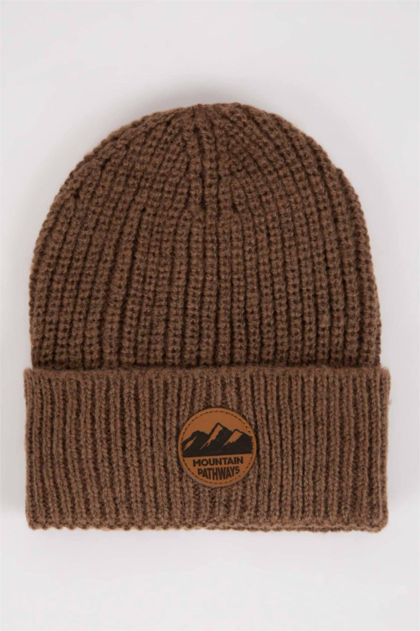 HOMME Beige Bonnet d'hiver