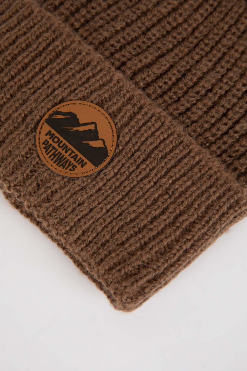 HOMME Beige Bonnet d'hiver