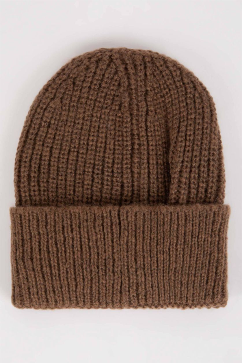 HOMME Beige Bonnet d'hiver