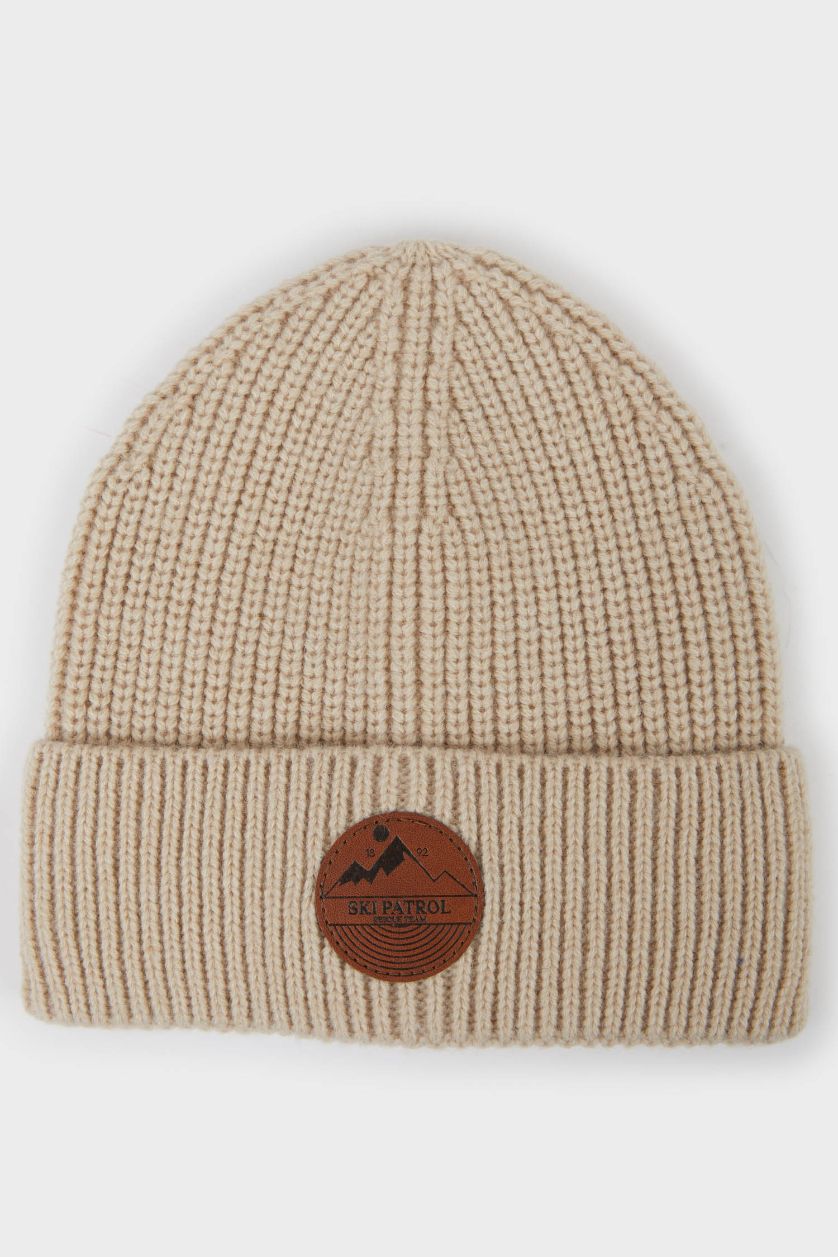 Erkek Taş Erkek Dokuma Etiketli Bere