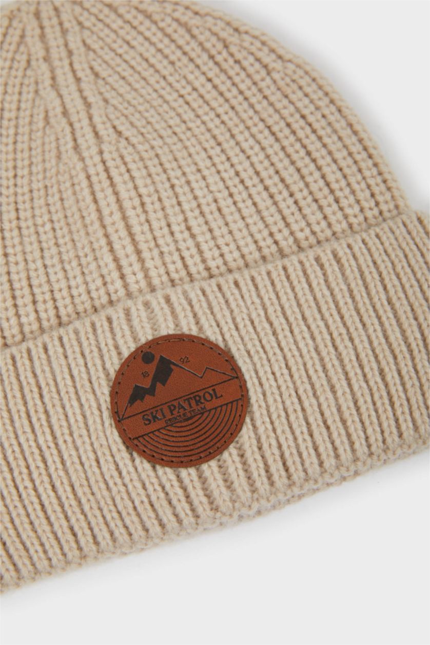 Erkek Taş Erkek Dokuma Etiketli Bere