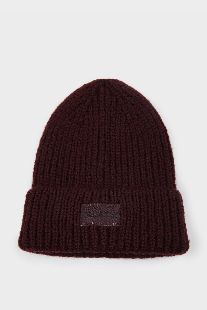 Erkek Bordo Erkek Dokuma Etiketli Bere