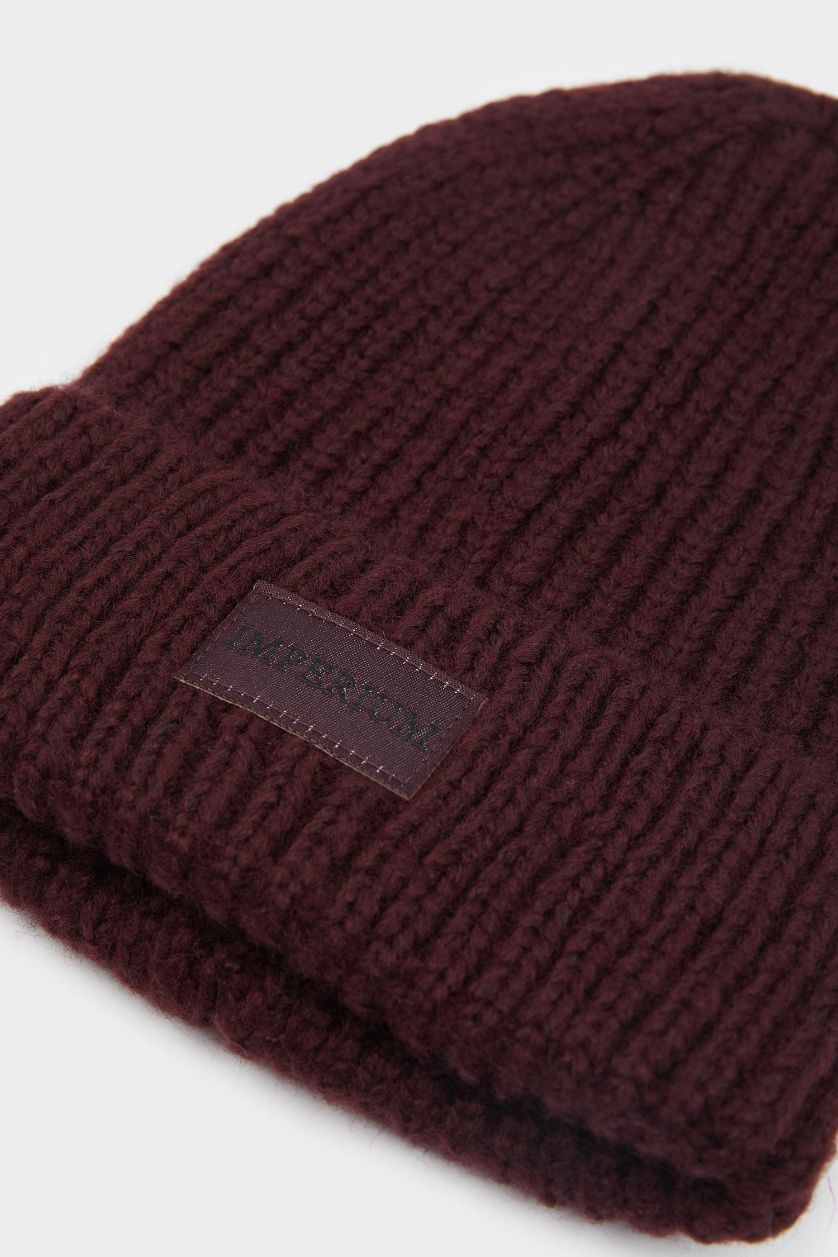 Erkek Bordo Erkek Dokuma Etiketli Bere