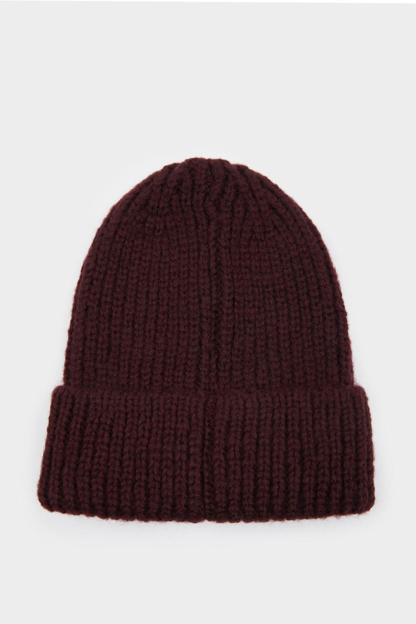 Erkek Bordo Erkek Dokuma Etiketli Bere