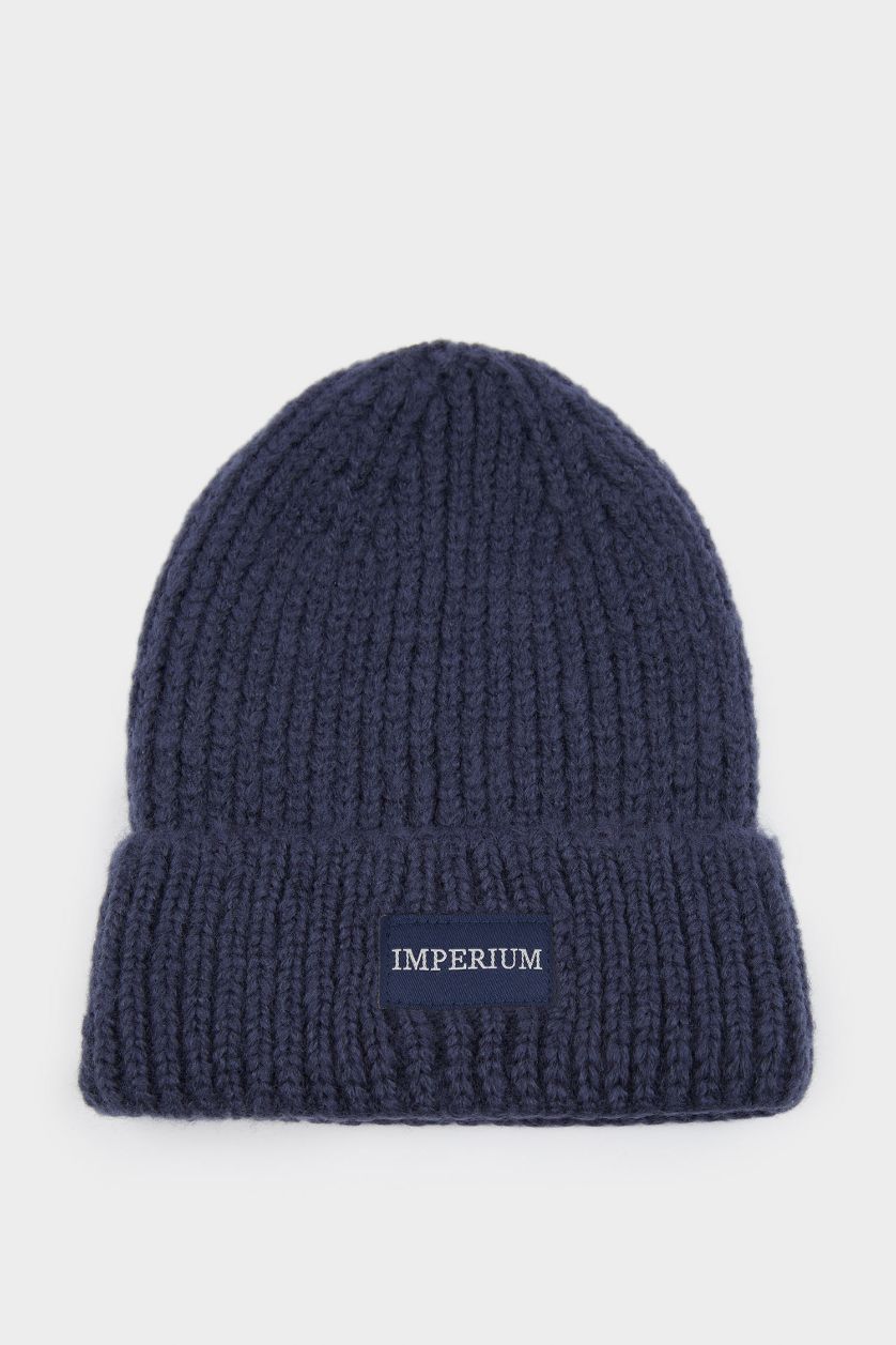 رجالي نيلي غامق قبعة بيريه رجالي