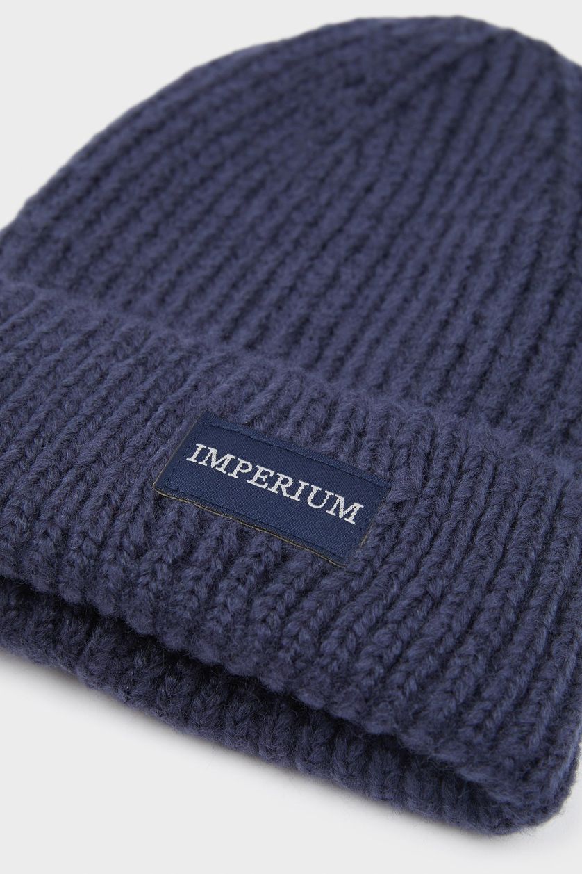 رجالي نيلي غامق قبعة بيريه رجالي