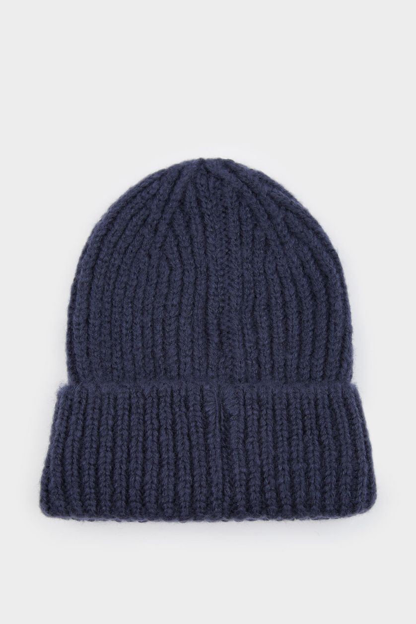 رجالي نيلي غامق قبعة بيريه رجالي