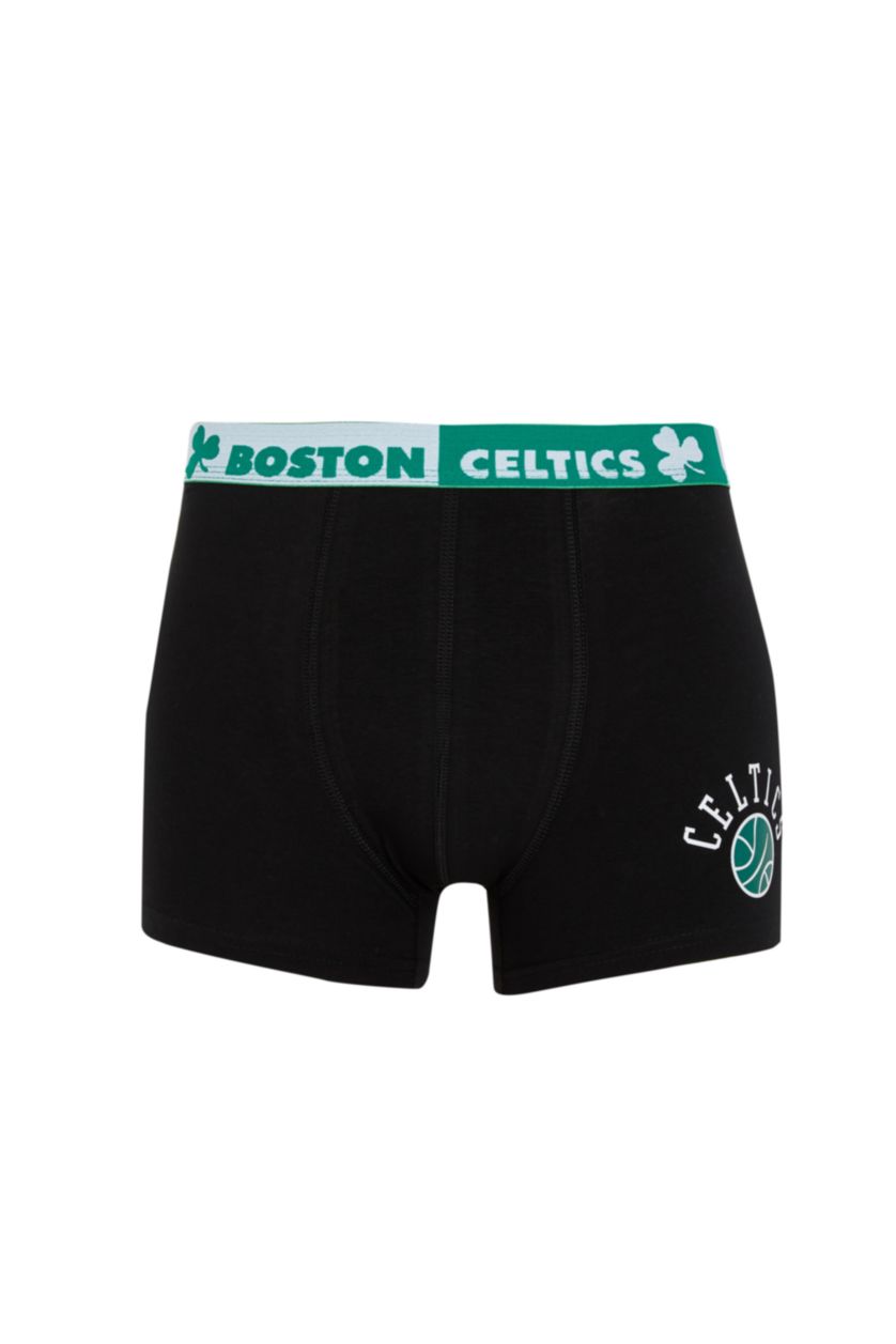 MAN Black 2 Pack Slim Fit NBA Boston Celtics Printed Boxer Set