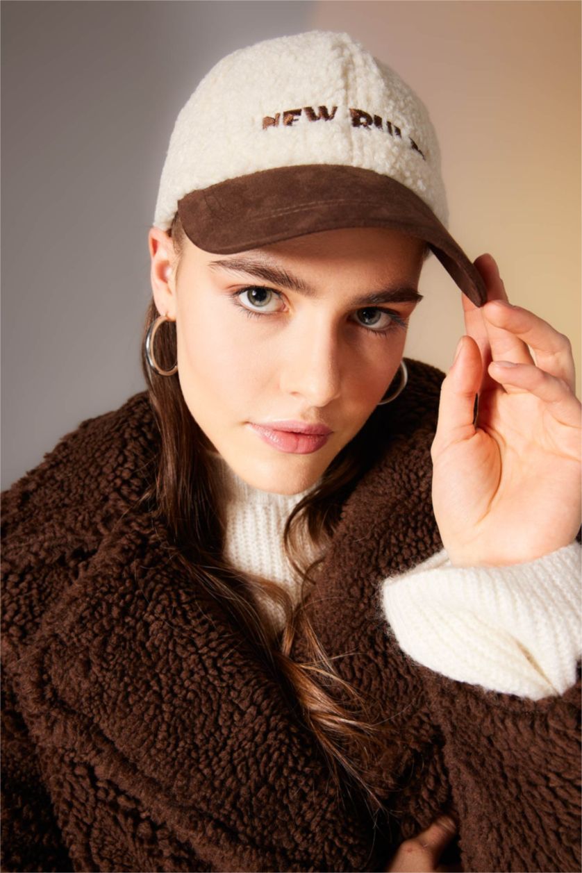 نساء بيج فاتح قبعة قطن بيزيك نسائي