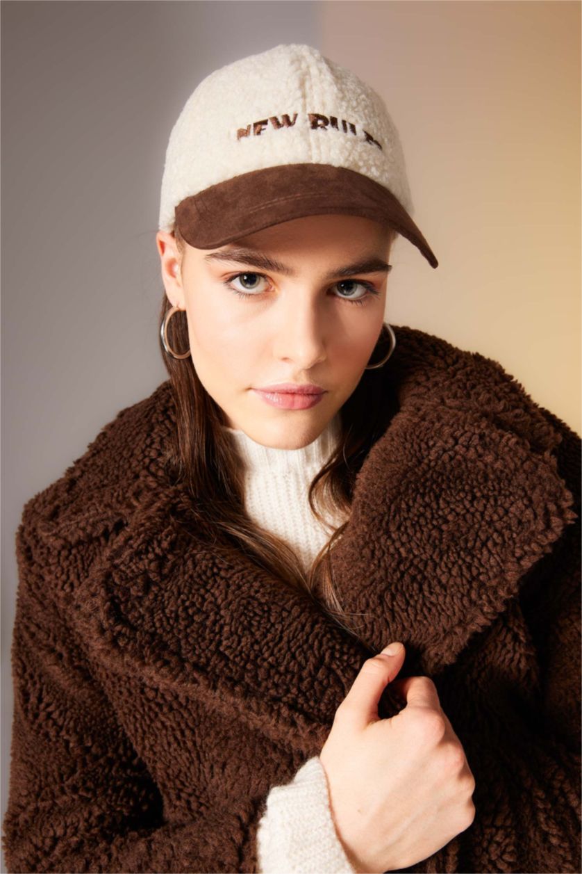 نساء بيج فاتح قبعة قطن بيزيك نسائي