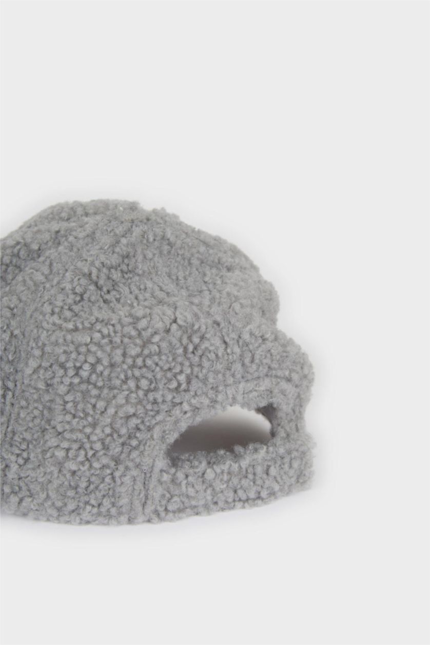 Kadın Gri Kadın Pamuklu Cap Şapka