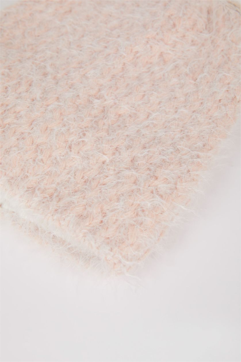 Kadın Pembe Kadın Ponponlu Isı Yalıtımlı Warmtech Triko Bere