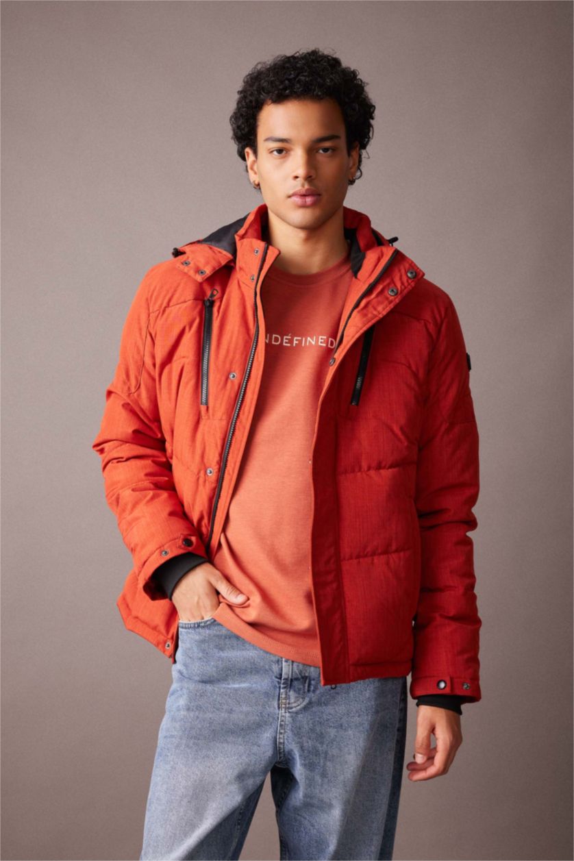 MAN Orange Puffer Jacket