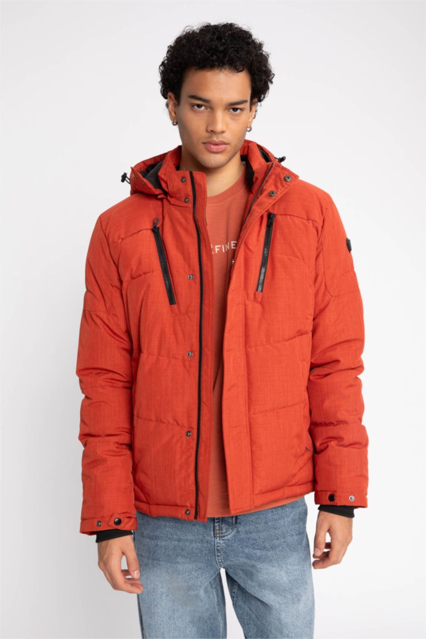 MAN Orange Puffer Jacket