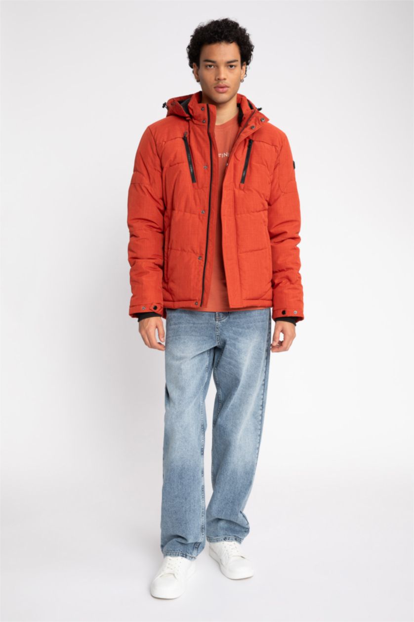 MAN Orange Puffer Jacket