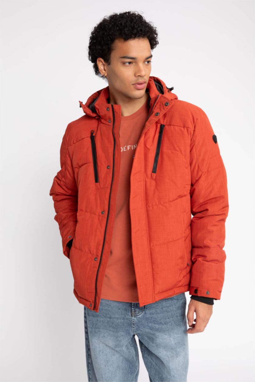 MAN Orange Puffer Jacket