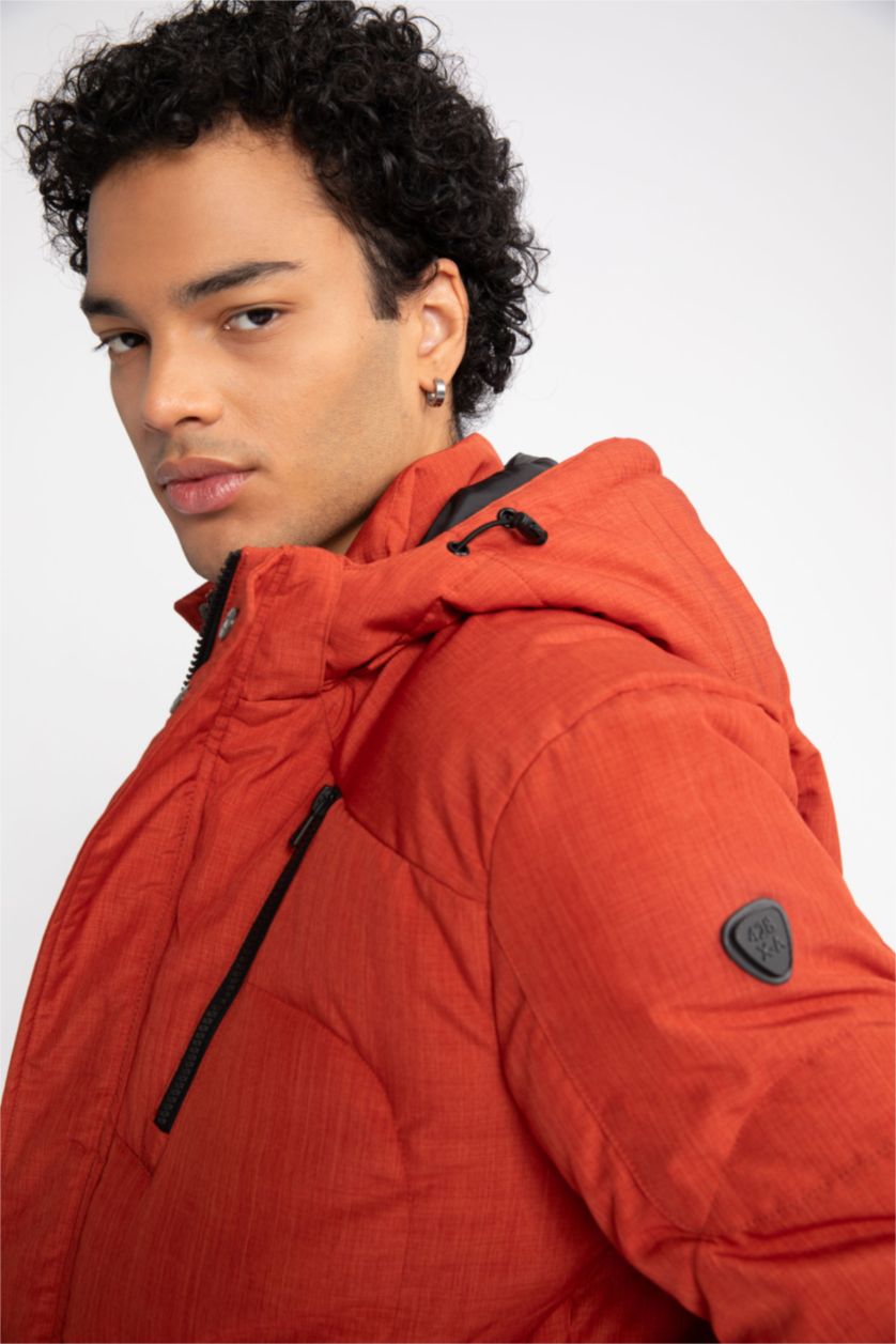 MAN Orange Puffer Jacket