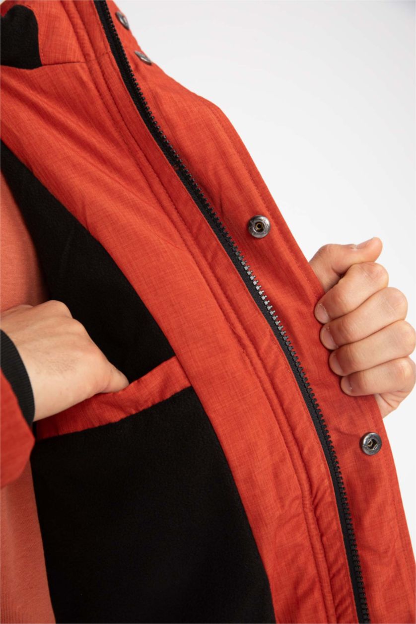 MAN Orange Puffer Jacket