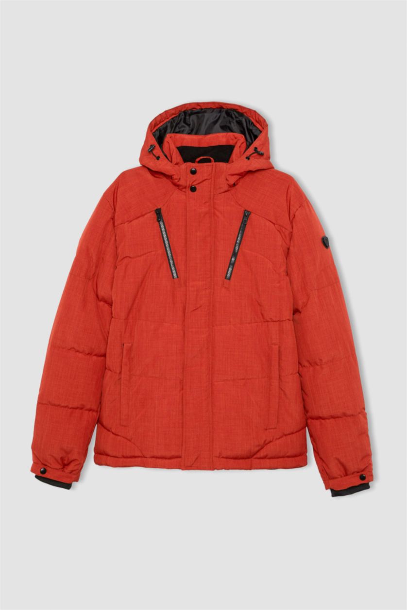 MAN Orange Puffer Jacket
