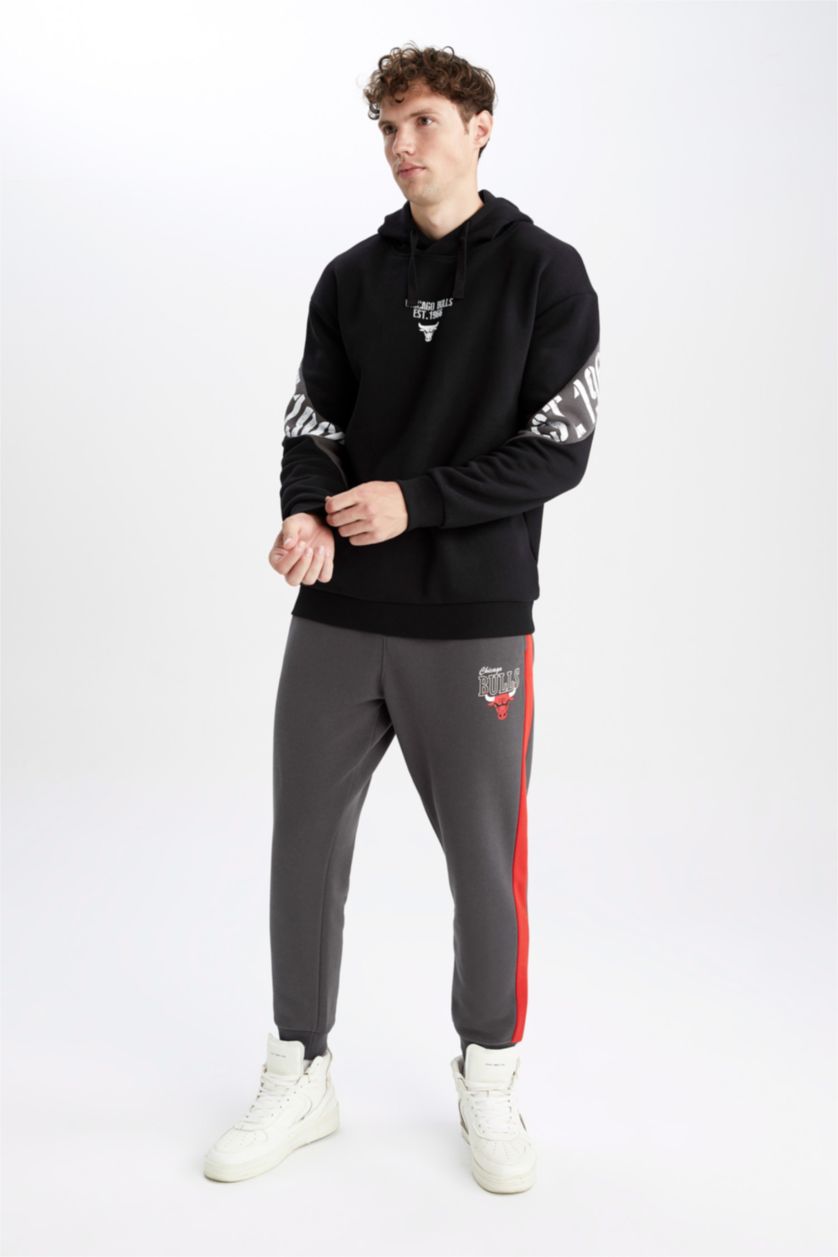 Erkek Antrasit Regular Fit Kalın Sweatshirt Kumaşı Jogger