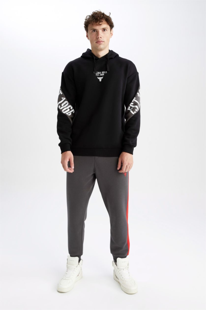 Erkek Antrasit Regular Fit Kalın Sweatshirt Kumaşı Jogger