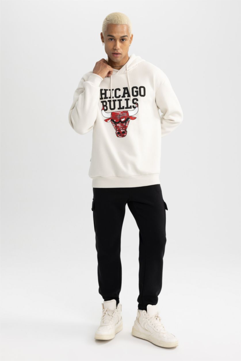 Erkek Taş Boxy Fit Kalın Kumaş Sweatshirt