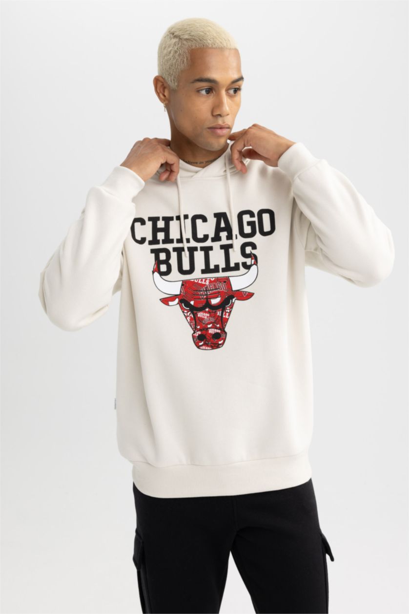 Erkek Taş Boxy Fit Kalın Kumaş Sweatshirt