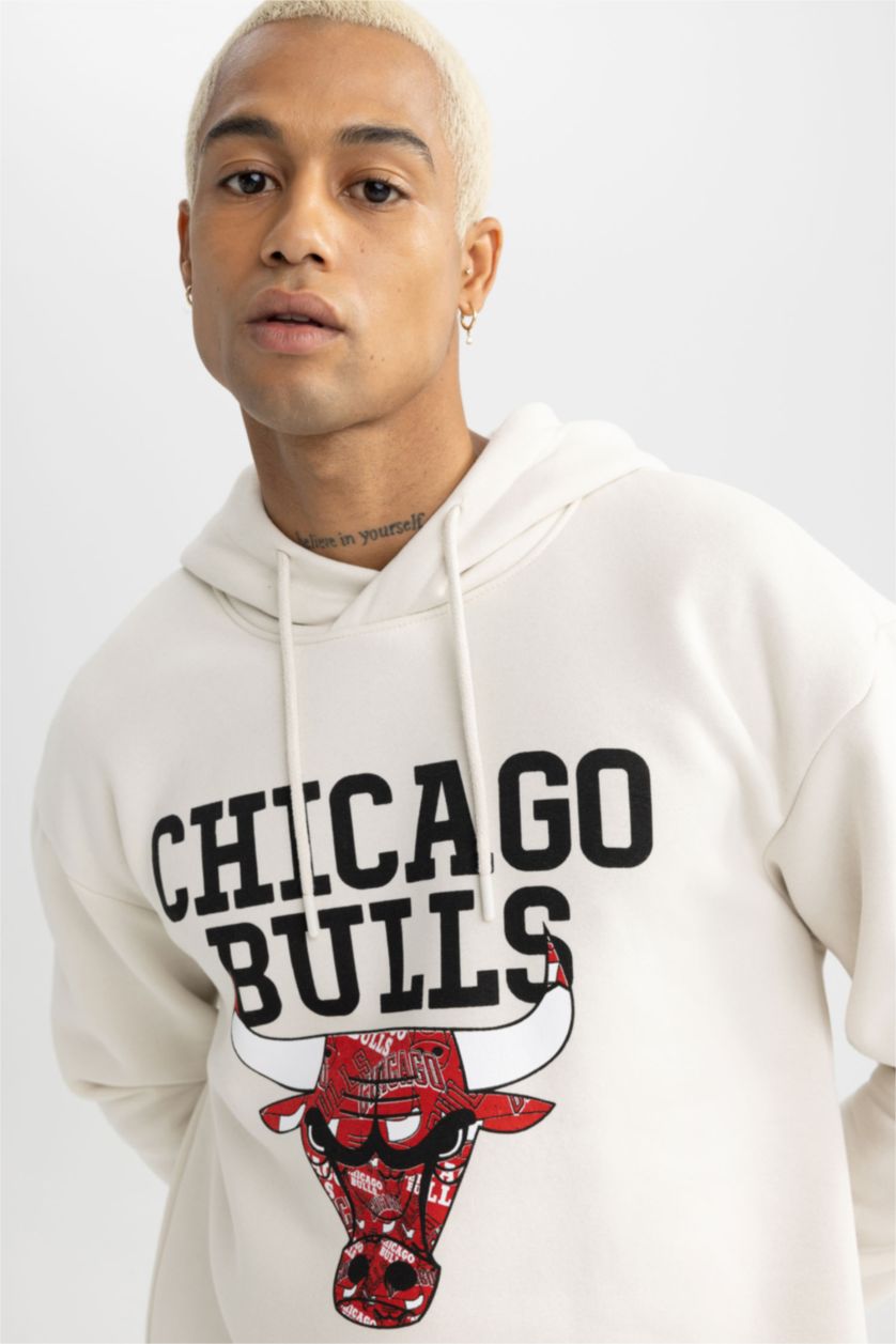 Erkek Taş Boxy Fit Kalın Kumaş Sweatshirt
