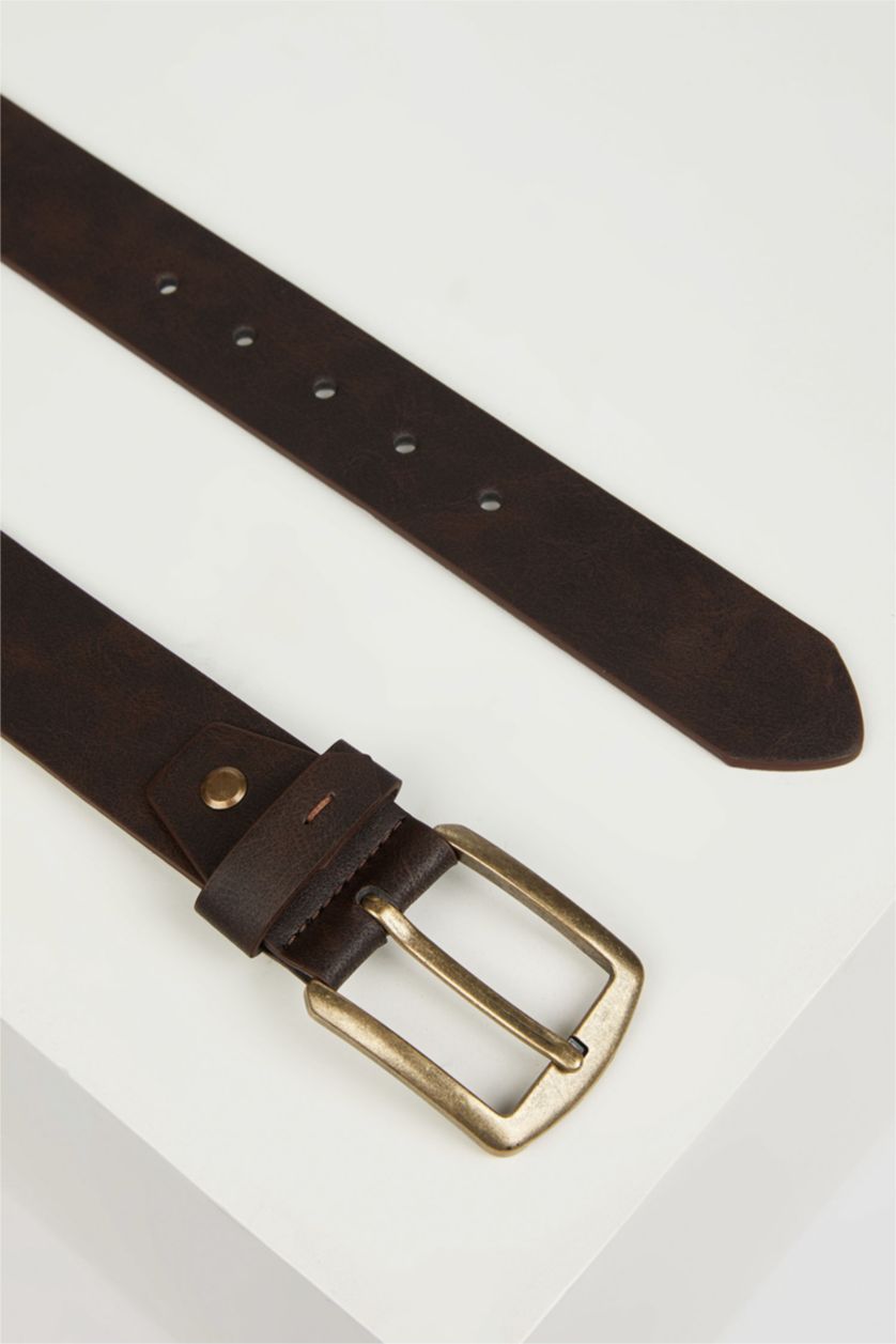 Erkek Karma Erkek Suni Deri 2'li Günlük Kemer