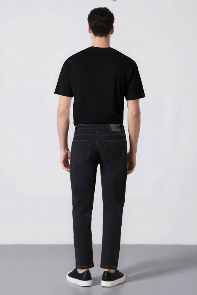 رجال أسود Sergio Regular Fit Regular Hem Jeans