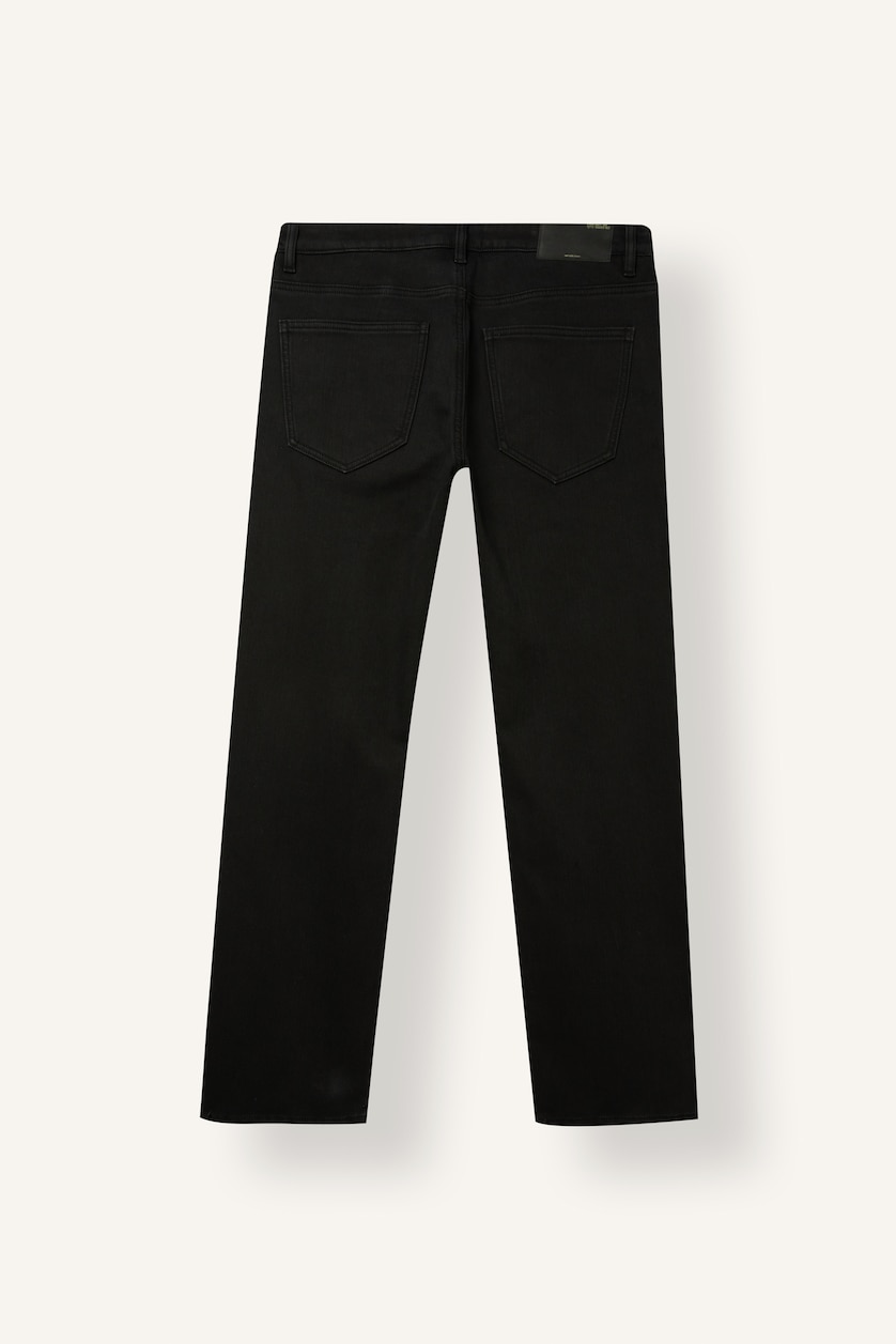 MAN Black Regular Fit Normal Waist Straight Leg Jeans