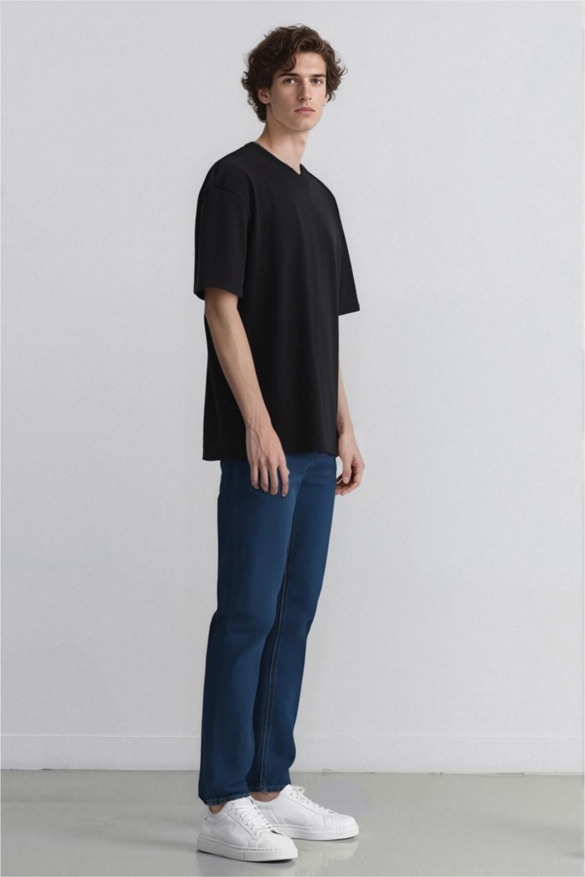 رجال أزرق Sergio Regular Fit Trousers