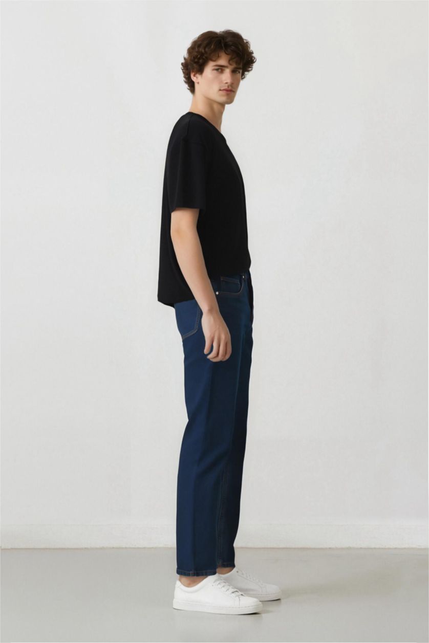 رجال أزرق Sergio Regular Fit Trousers