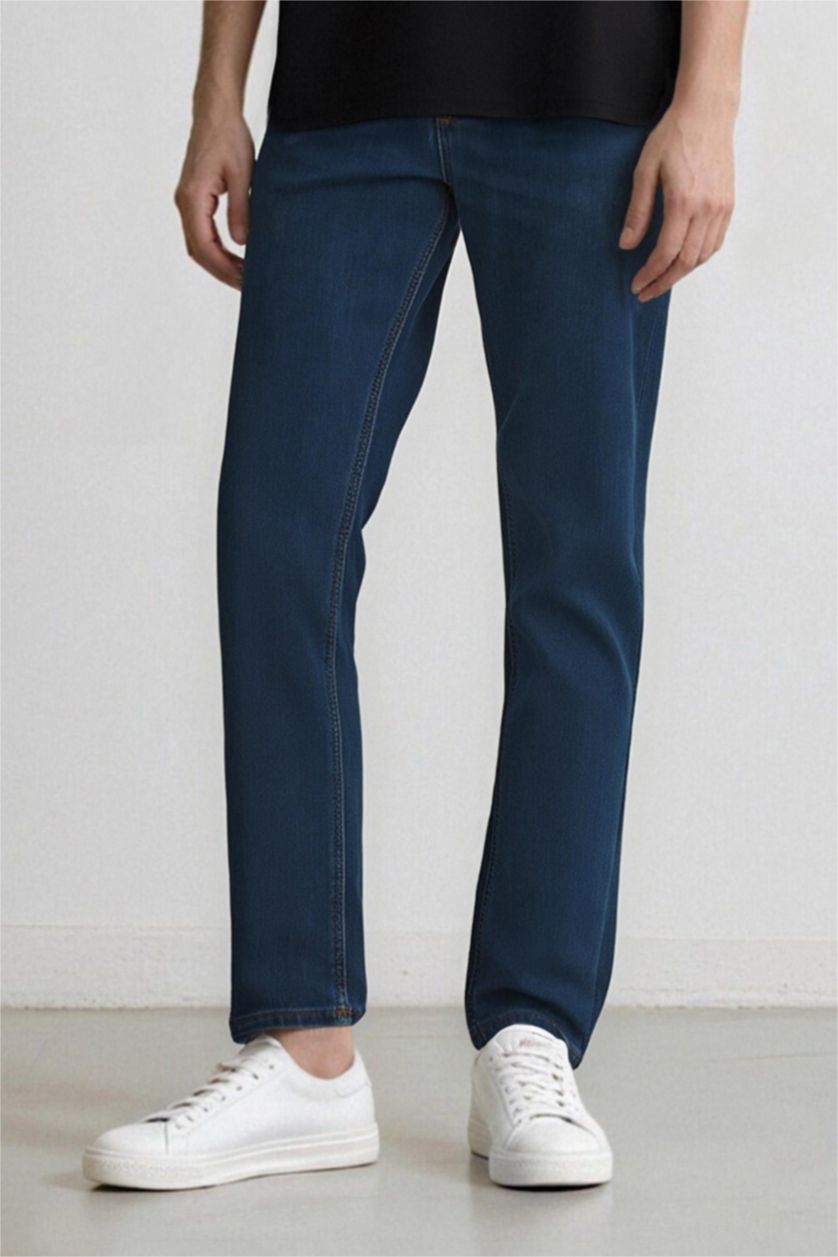 رجال أزرق Sergio Regular Fit Trousers
