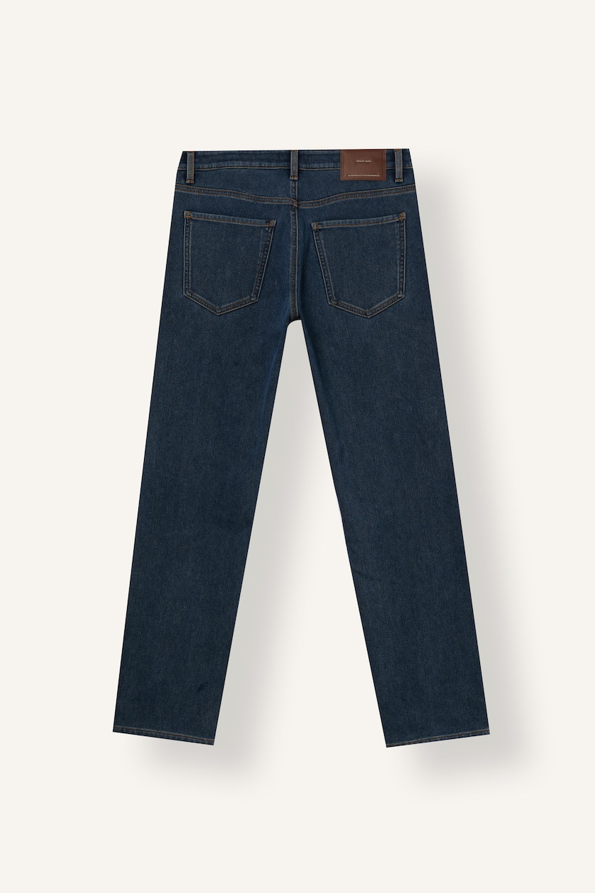 HOMME Bleu Jean droit à taille normale Coupe régulière